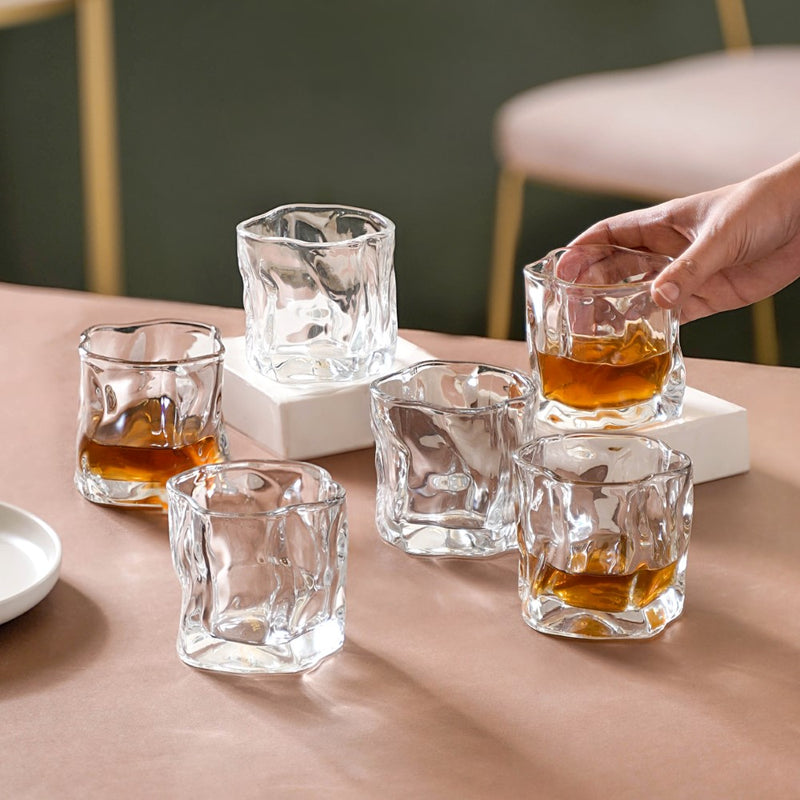 Crystal Water Glass Transparent Set of 6