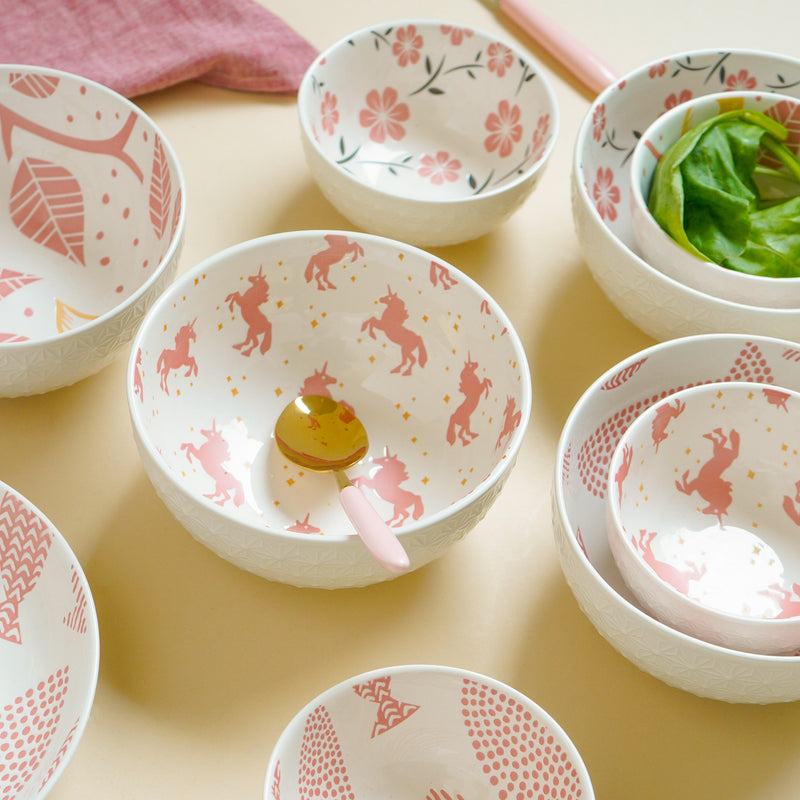 Natura Bowls Pink - Bowl, ceramic bowl, serving bowls, noodle bowl, salad bowls, bowl for snacks, large serving bowl | Bowls for dining table & home decor