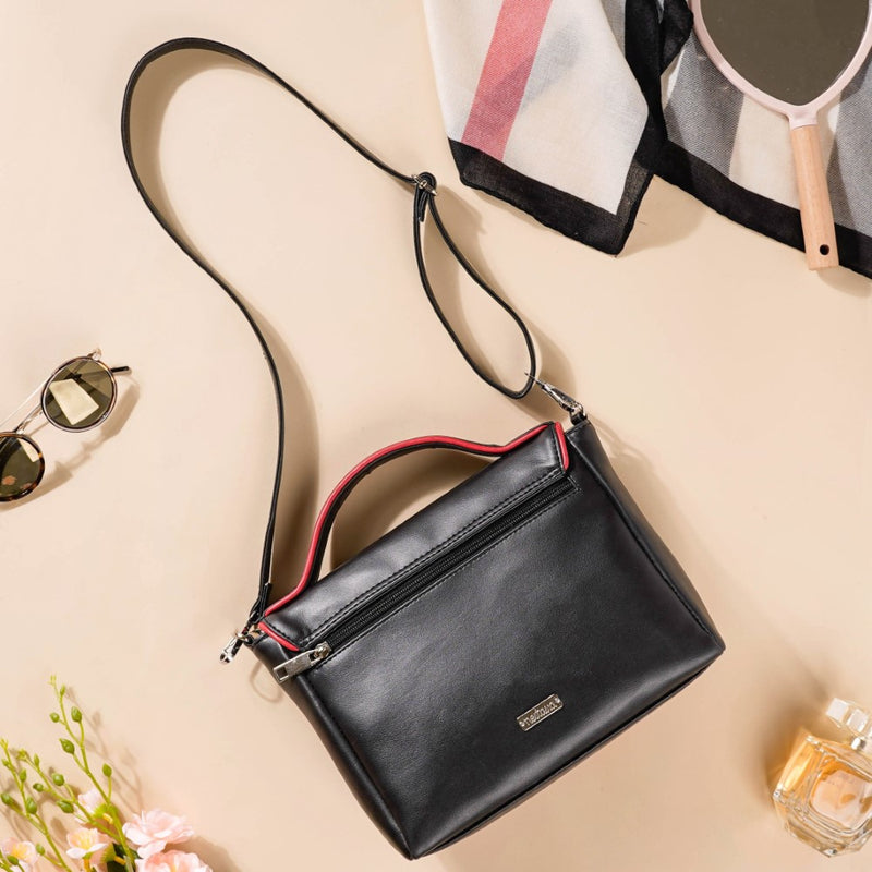 Heart Sling Bag Black And Red