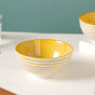 Patterned Snack Bowl Yellow Set Of 2 500ml - Bowl,ceramic bowl, snack bowls, curry bowl, popcorn bowls | Bowls for dining table & home decor
