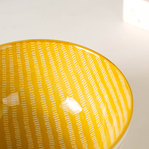 Patterned Snack Bowl Yellow Set Of 2 500ml