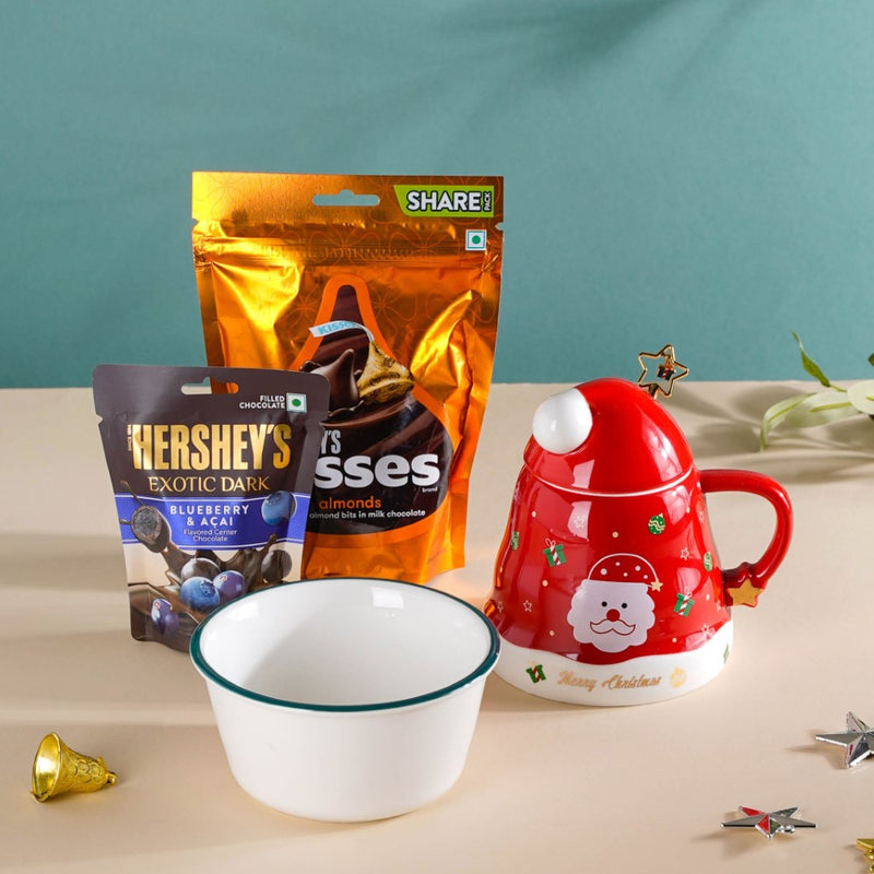 Santa-mental Merry Christmas Hamper Set of 4