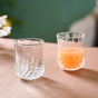 Set Of 6 Diamond Cut Glass Tumbler 200ml