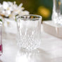 Set Of 6 Diamond Cut Glass Tumbler 200ml