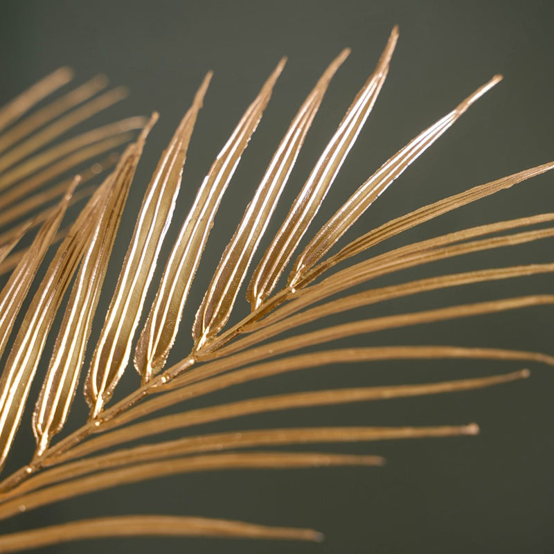 Artificial Palm Leaf Stem Gold Set Of 4 - Artificial Plant | Flower for vase | Home decor item | Room decoration item