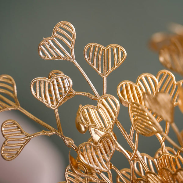 Heart Leaf Stem Gold Set Of 4