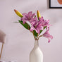 Decorative Lily Branch Purple Set Of 2 - Artificial flower | Home decor item | Room decoration item