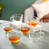 Glass Elegant Cup Set of 6 400ml- Tea cup, coffee cup, cup for tea | Cups and Mugs for Office Table & Home Decoration