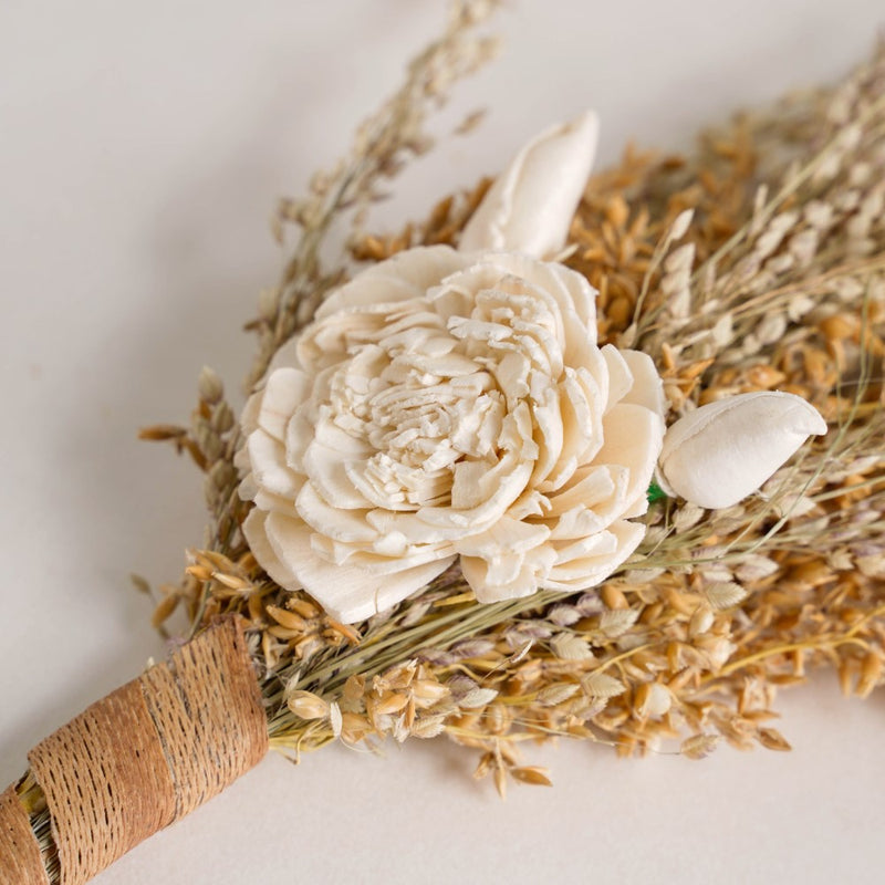 Shola Peony Mini Floral Bouquet Set Of 4 - Natural, organic and eco-friendly decorative flowers | Sustainable home decor items