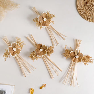 Shola Blossom Reed Mini Bouquet Set Of 4 - Natural, organic and eco-friendly dried flowers | Sustainable home decor items