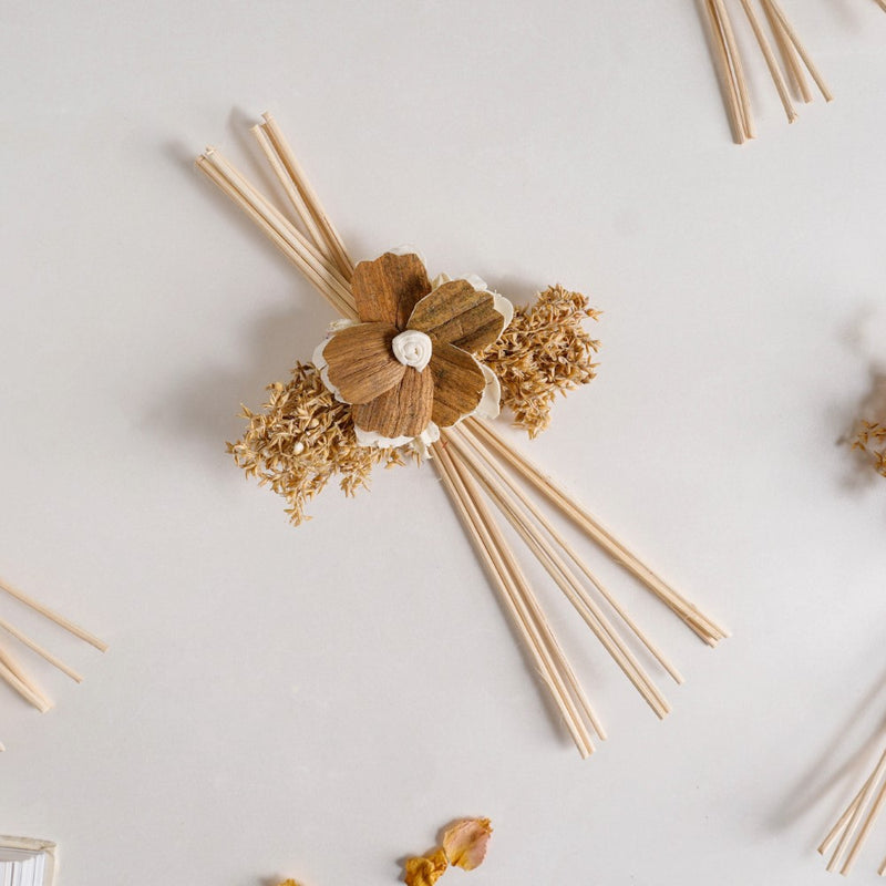 Shola Blossom Reed Mini Bouquet Set Of 4 - Natural, organic and eco-friendly dried flowers | Sustainable home decor items