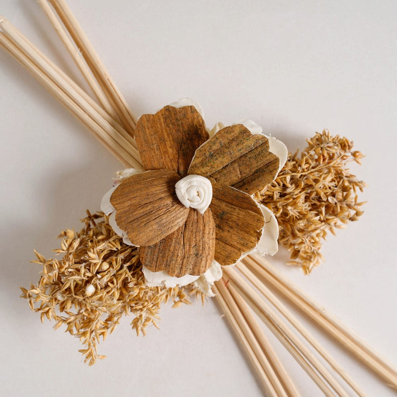 Shola Blossom Reed Mini Bouquet Set Of 4 - Natural, organic and eco-friendly dried flowers | Sustainable home decor items