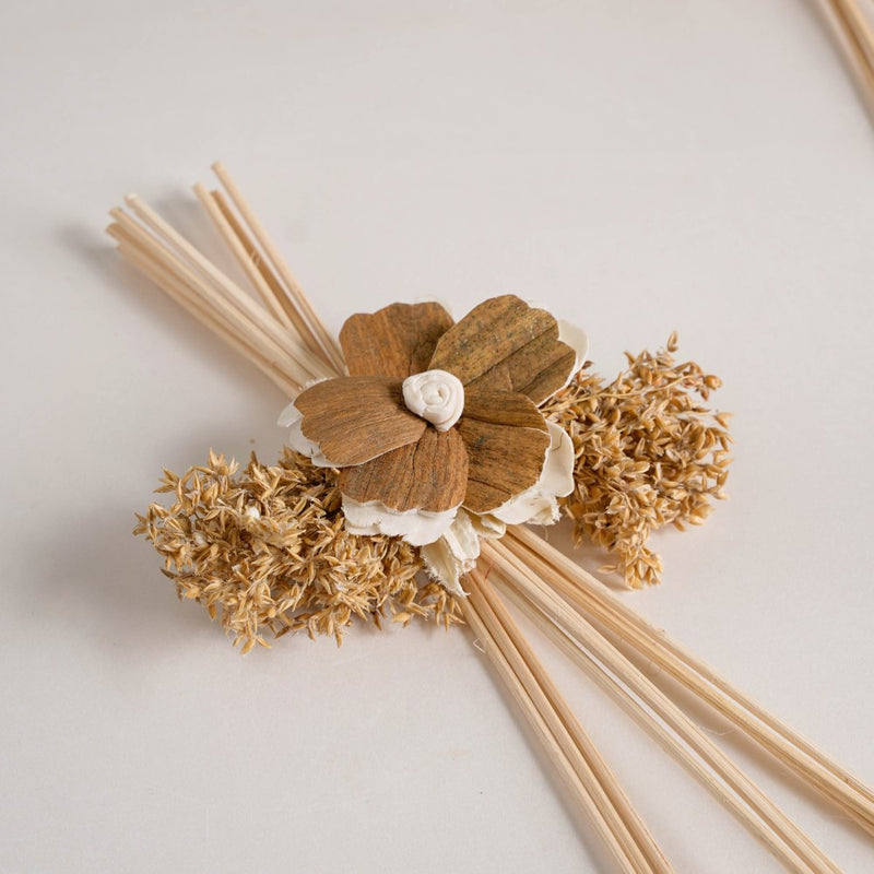 Shola Blossom Reed Mini Bouquet Set Of 4 - Natural, organic and eco-friendly dried flowers | Sustainable home decor items
