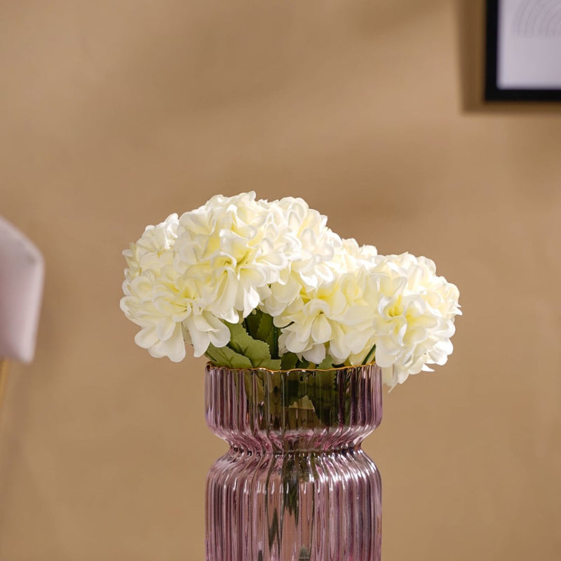 Artificial Chrysanthemum Bouquet White Set Of 2 - Artificial flower | Home decor item | Room decoration item
