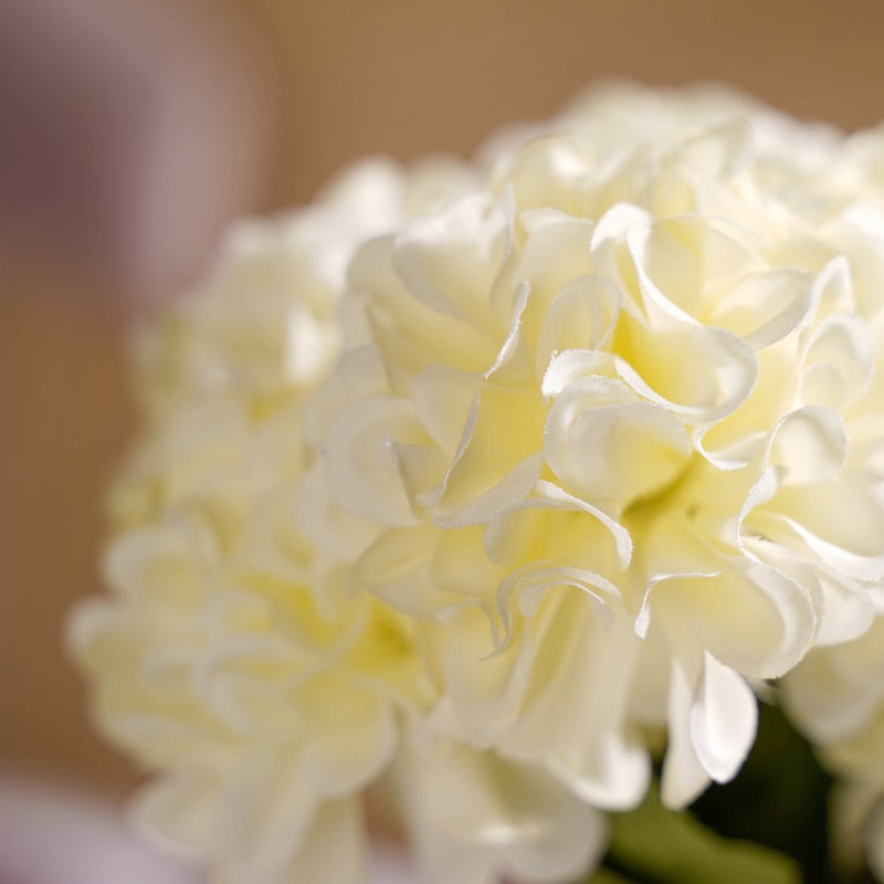 Artificial Chrysanthemum Bouquet White Set Of 2 - Artificial flower | Home decor item | Room decoration item