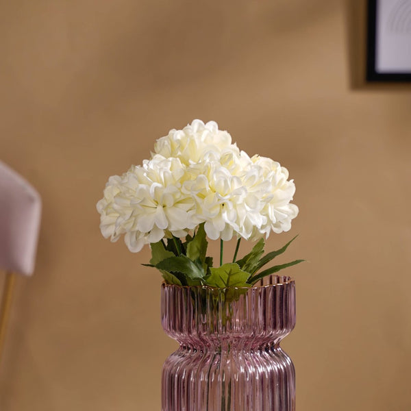 Artificial Chrysanthemum Bouquet White Set Of 2 - Artificial flower | Home decor item | Room decoration item