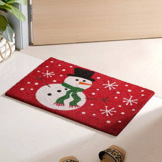 Snowman Coir Doormat 23.5 x 15.5 Inches