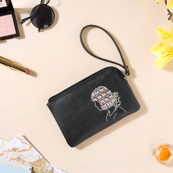 Beautiful Mind Pouch Bag Black
