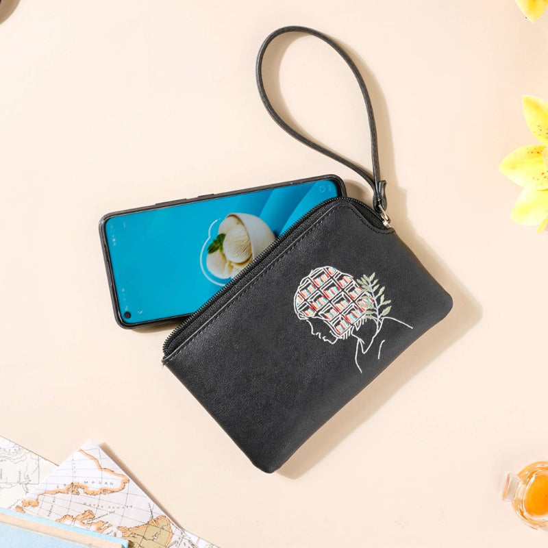 Beautiful Mind Pouch Bag Black