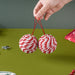 Peppermint Round Candy Bauble Set Of 2 - Showpiece | Home decor item | Room decoration item