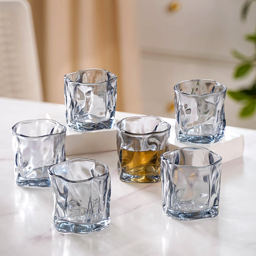 Crystal Water Glass Grey Set of 6