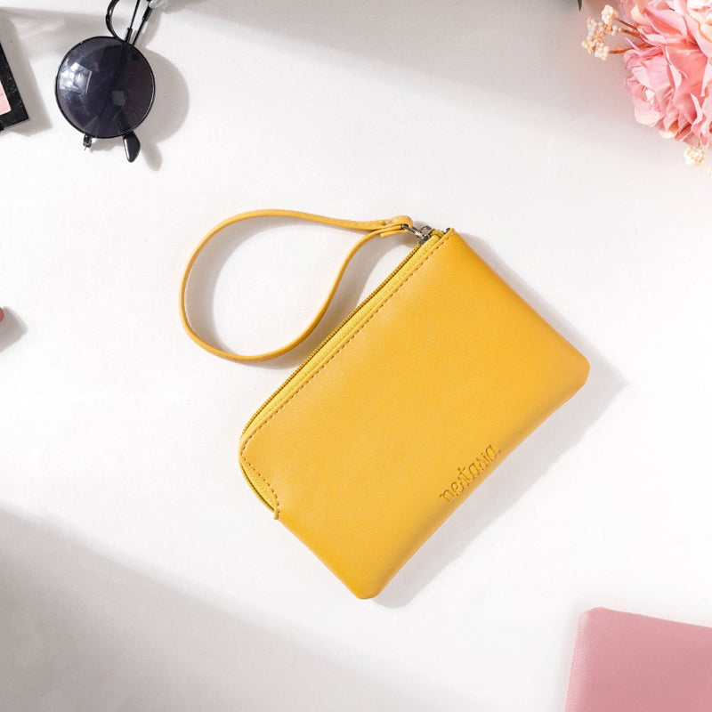 Fronds And Blooms Coin Pouch Yellow