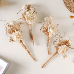 Shola Mini Floral Bouquet Set Of 4 - Natural, organic and eco-friendly dried flowers | Sustainable home decor items