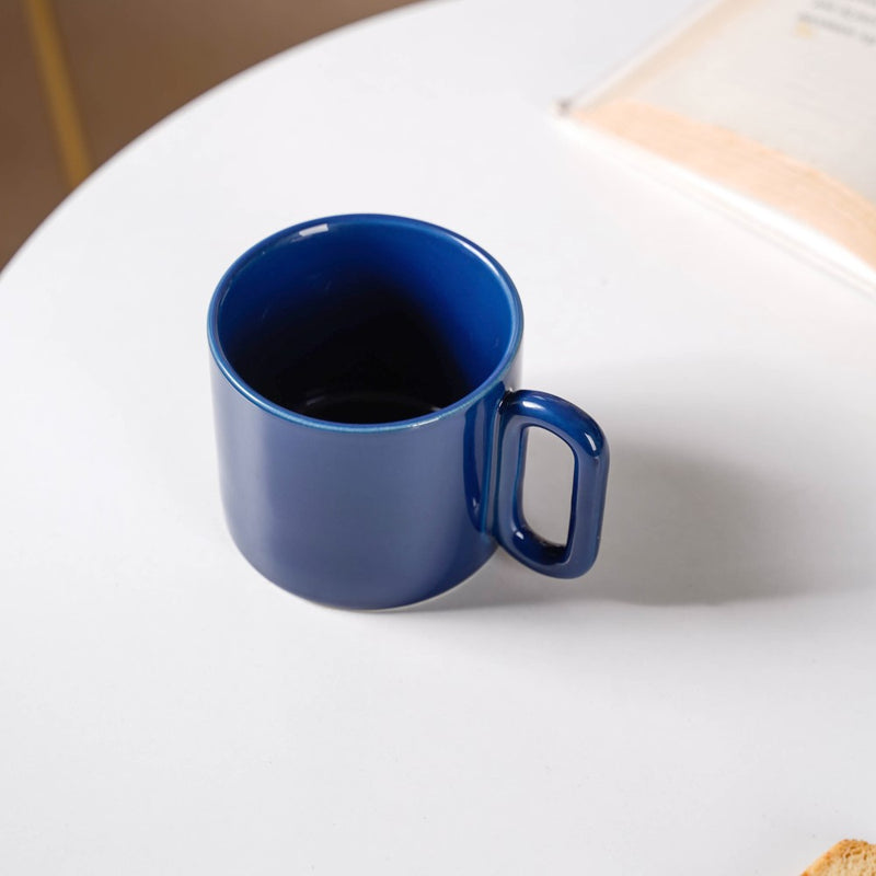 Ceramic Mug Navy Blue 220ml- Mug for coffee, tea mug, cappuccino mug | Cups and Mugs for Coffee Table & Home Decor