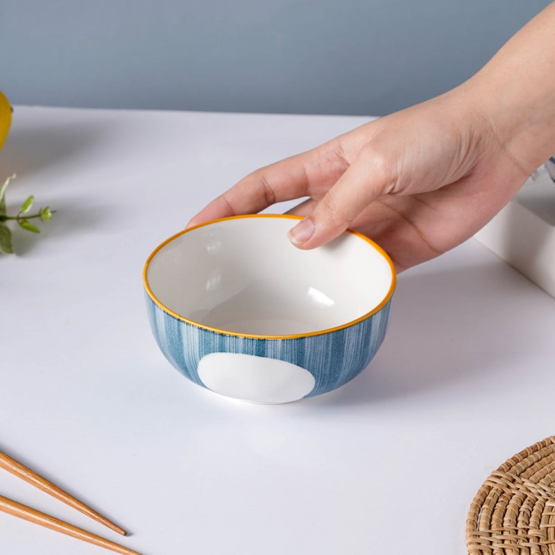 Polka Dot Ceramic Soup Bowl Nitori 250ml - Bowl, soup bowl, ceramic bowl, snack bowls, curry bowl, popcorn bowls | Bowls for dining table & home decor