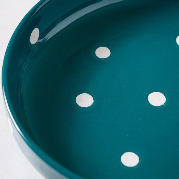 Polka Dots Round Deep Plate - Serving plate, snack plate, dessert plate | Plates for dining & home decor