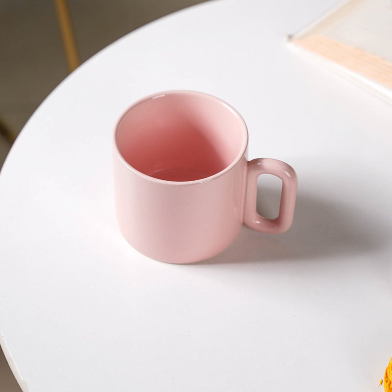 Ceramic Mug Pink 220ml- Mug for coffee, tea mug, cappuccino mug | Cups and Mugs for Coffee Table & Home Decor