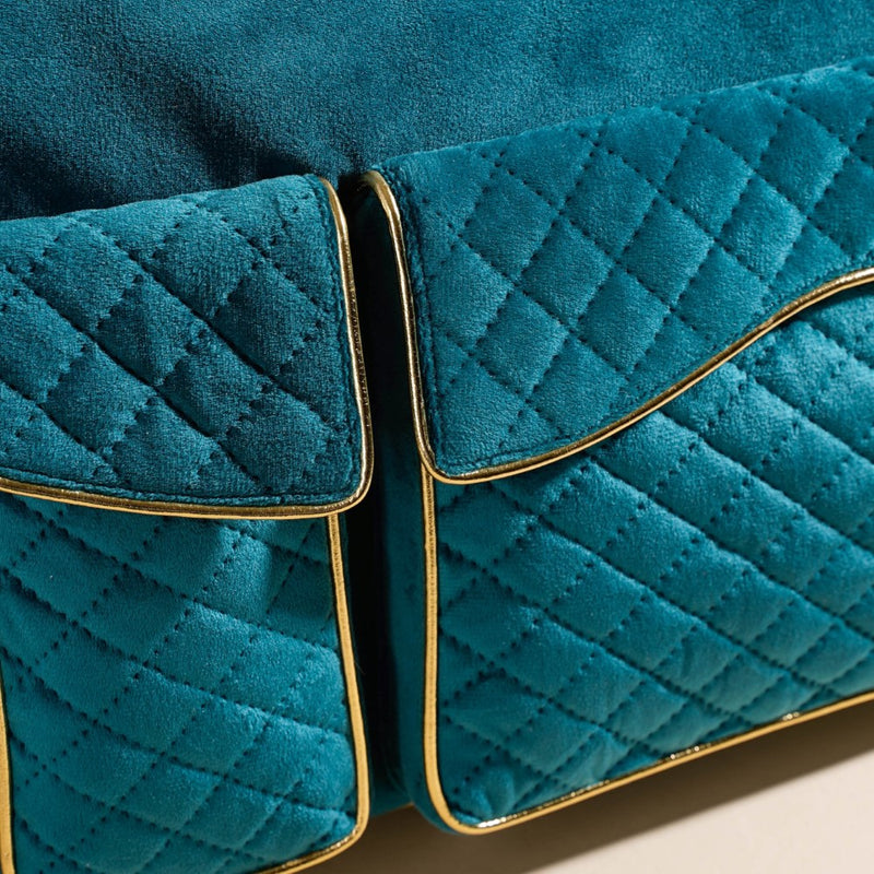 Luxe Velvet Sleek Laptop Bag Dark Green 14 x 10.5 Inch