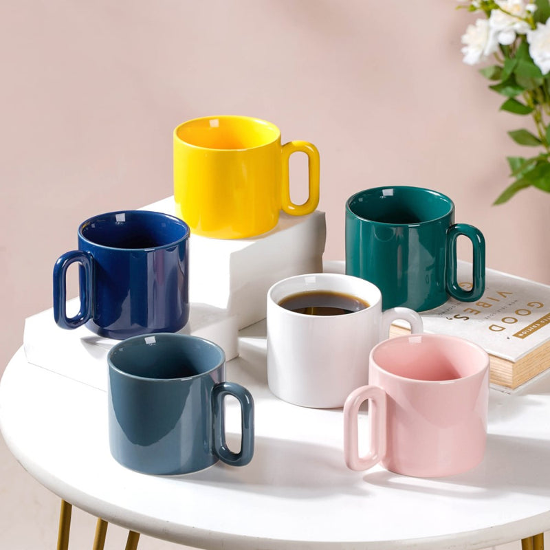 Ceramic Mug Navy Blue 220ml- Mug for coffee, tea mug, cappuccino mug | Cups and Mugs for Coffee Table & Home Decor
