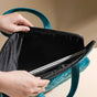 Luxe Velvet Sleek Laptop Bag Dark Green 14 x 10.5 Inch
