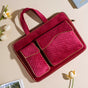 Luxe Velvet Sleek Laptop Bag Maroon 36 x 27 cm