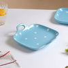 Dots Square Baking Dish Blue - Ceramic platter, serving platter, fruit platter | Plates for dining table & home decor