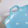 Dots Square Baking Dish Blue - Ceramic platter, serving platter, fruit platter | Plates for dining table & home decor