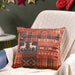 Plaid Velvet Throw Cushion Cover 16 X 16 Inch