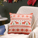 Christmas Reindeer Velvet Cushion Cover 16 X 16 Inch