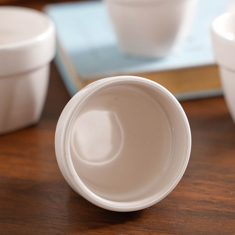 Modern Mini Pot For Decor White Set of 4 - Plant pot and plant stands | Room decor items