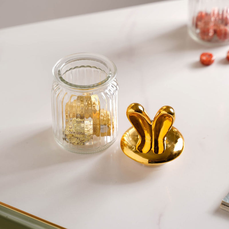 Glass Jar With Bunny Lid - Jar