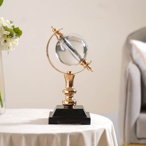 Luminous Crystal Ball Showpiece With Stand