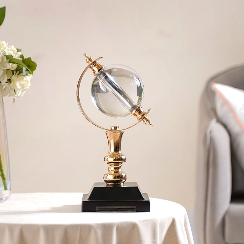 Luminous Crystal Ball Showpiece With Stand