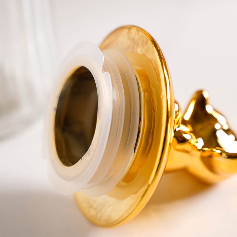 Glass Jar With Elephant Lid - Jar