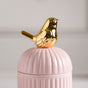 Bird Ceramic Canister Pink