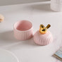 Bird Ceramic Canister Pink