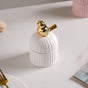 Bird Ceramic Canister White