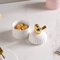 Bird Ceramic Canister White