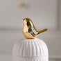 Bird Ceramic Canister White