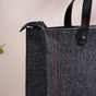 Eco Friendly Jute Lunch Bag Black And Red 15 x 10 Inch